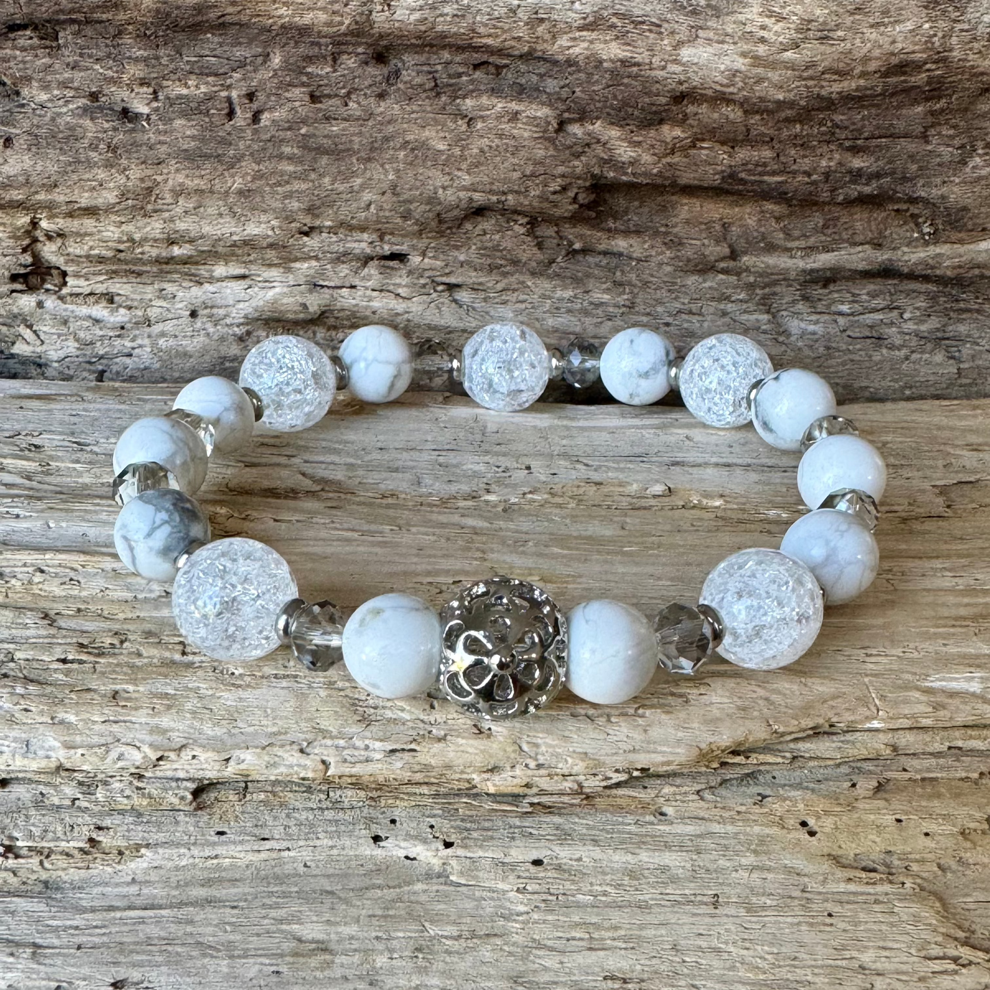 Amazonite & Howlite - Buddha