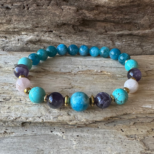 Apatite, Amethyst, Kunzite &amp; Turquoise Howlite