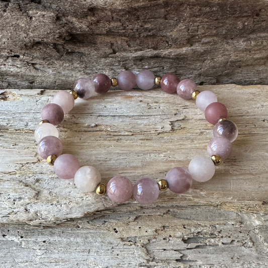 Matte &amp; glossy berry quartz